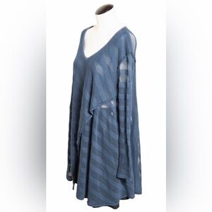 Blue Sheer Knit Sweater